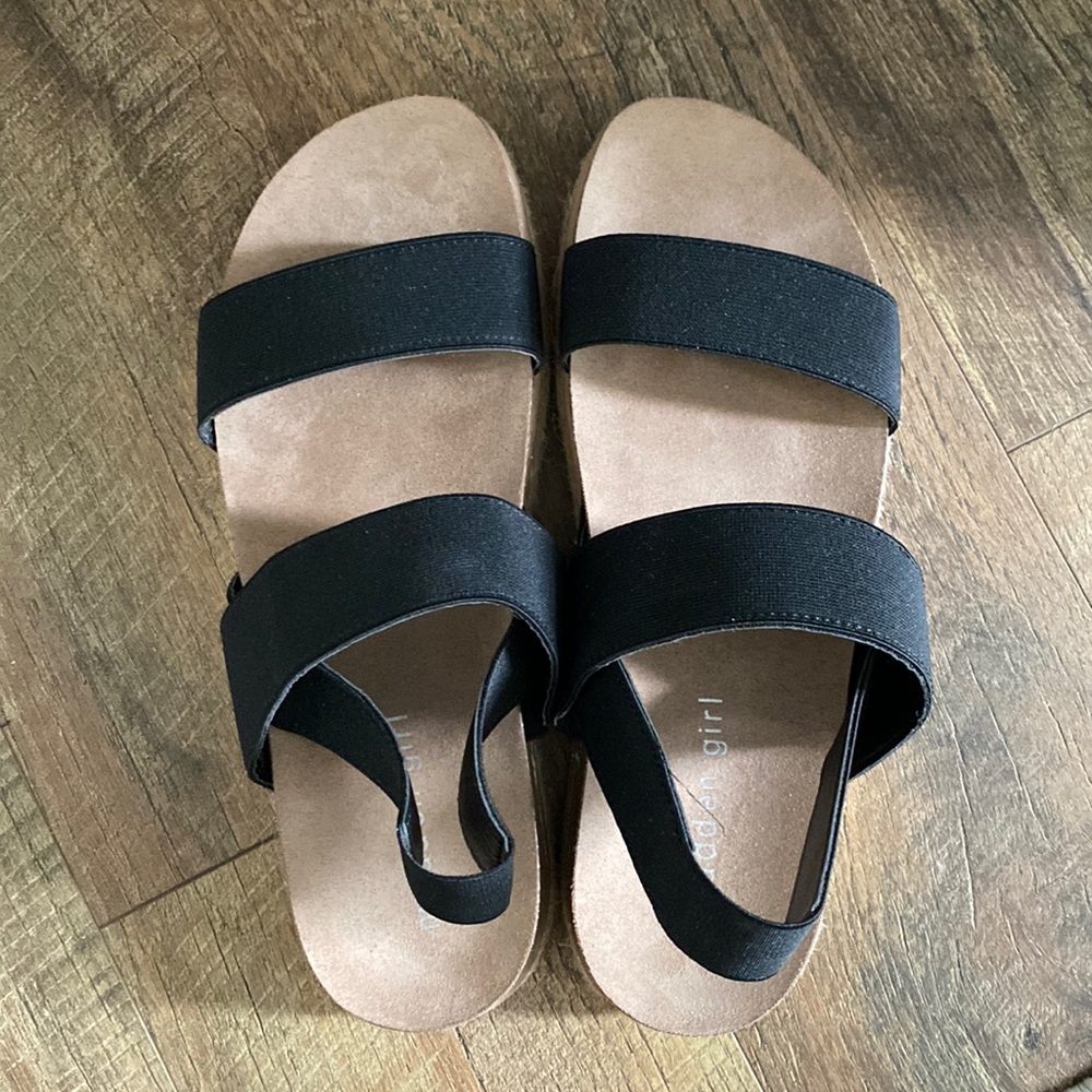 Madden Girl black strap sandals
